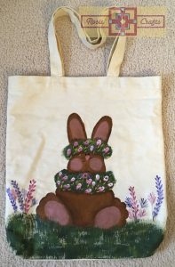 Rosie Crafts Painted Bunny Tote Bag