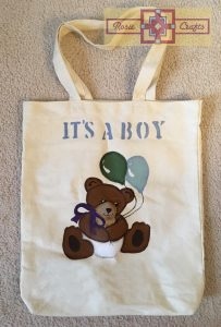 Rosie Crafts Painted Boy Bear Tote Bag