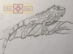 Rosie Crafts Iguana Drawing