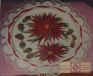 Rosie Crafts Christmas Poinsettia Plate