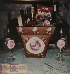 Rosie Crafts Painted Rose Gift Basket