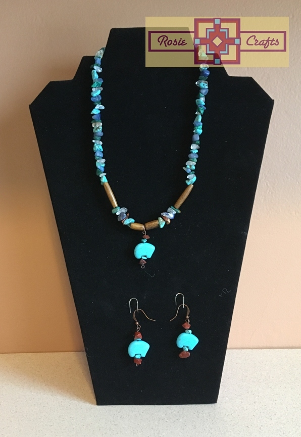 Artisan Tribes Turquoise Zuni Bear Southwest Jewelry Set