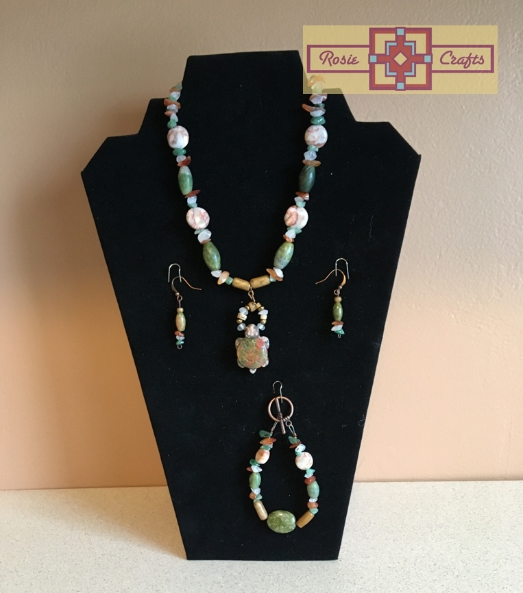 Artisan Tribes Southwest Unakite Spirit Turtle Jewelry Set