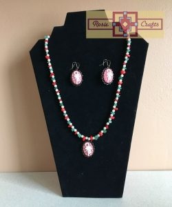 Rosie Crafts Vintage Candy Cane Artisan Jewelry Set
