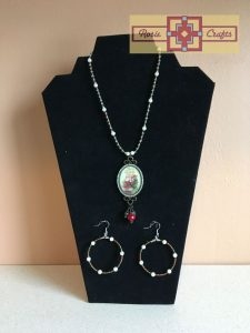 Rosie Crafts Christmas Santa Artisan Jewelry Set