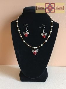 Rosie Crafts Christmas Angel Artisan Jewelry Set