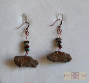 Artisan Tribes Polymer Clay Tribal Fish Earrings