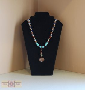 Artisan Tribes Polymer Clay Zuni Bear Necklace