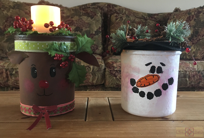 Rosie Crafts Reindeer and Snowman Battery Operated Christmas Candles