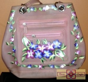 Rosie Crafts Painted Pansy Purse