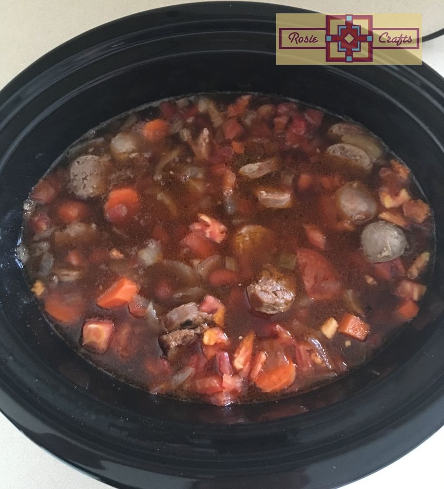 Rosie Crafts Sausage Crockpot Soup