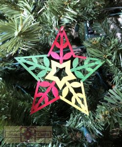 Rosie Crafts Christmas Multicolor Star Ornament