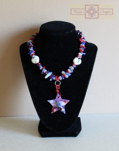 Rosie Crafts Patriotic Americana Artisan Necklace