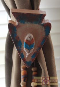 Artisan Tribes Feather Arrowhead Curtain Tie Backs