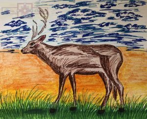 Rosie Crafts Deer Landscape