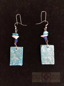 Rosie Crafts Polymer Clay Rectangular Earrings