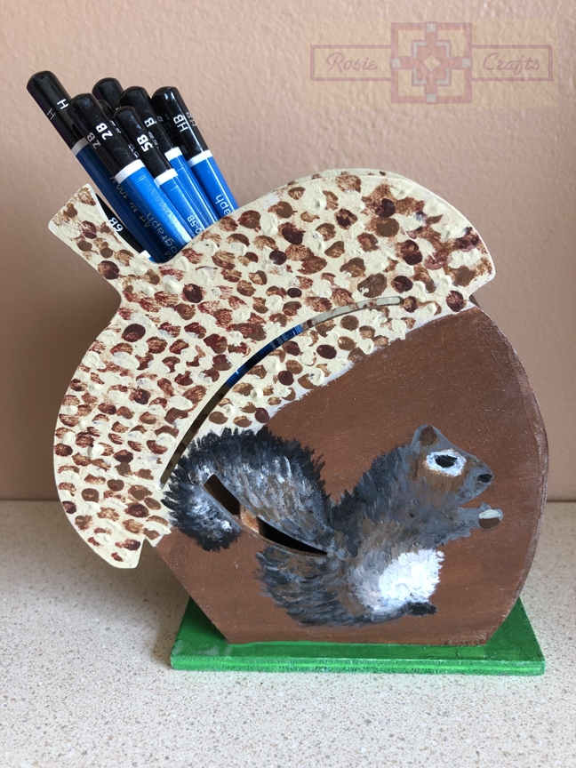 Rosie Crafts Squirrel Pencil Holder