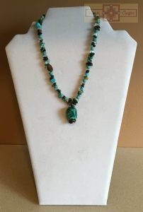 Artisan Tribes Turquoise/Brown Pendant Necklace