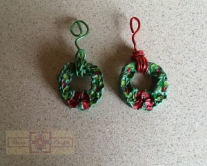 Rosie Crafts Polymer Clay Christmas Wreath Pendants