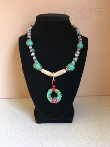 Rosie Crafts Polymer Clay Wreath Necklace