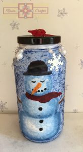 Rosie Crafts Painted Snowman Jar