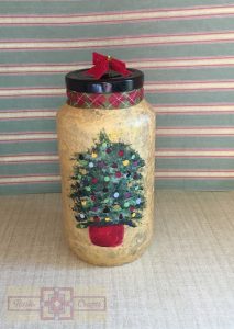 Rosie Crafts Painted Christmas Tree Jar