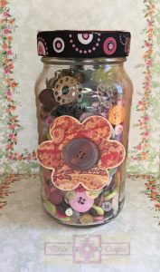 Rosie Crafts Floral Sewing Jar