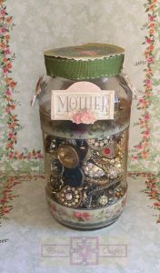 Rosie Crafts Antique Button Bling Jar