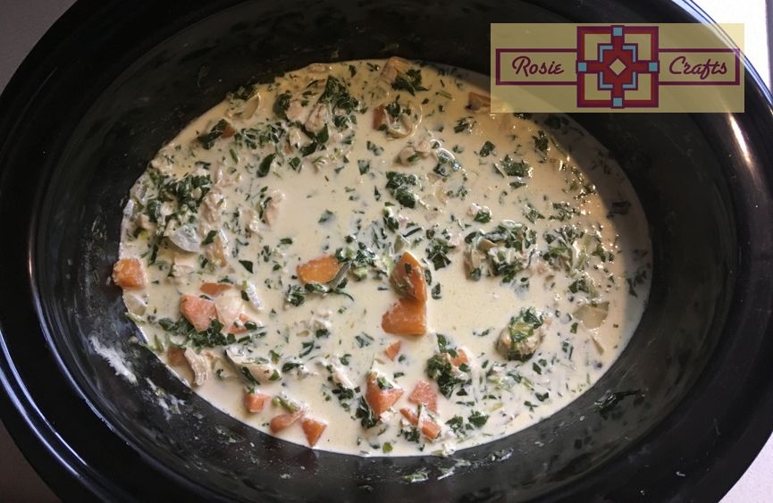 Rosie Crafts Spinach Sweet Potato Chicken Chowder