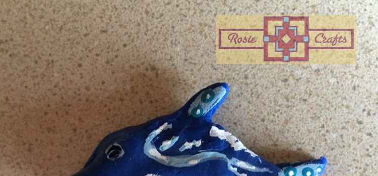 Artisan Tribes Polymer Clay Dolphin Pin