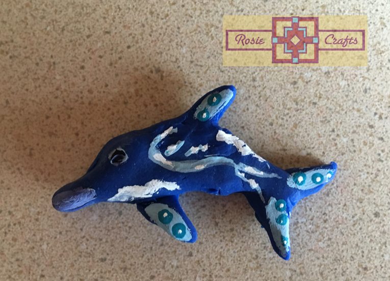 Artisan Tribes Polymer Clay Dolphin Pin