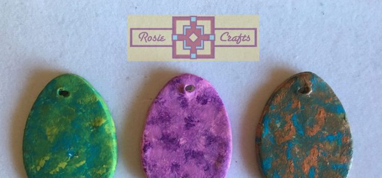 Rosie Crafts Polymer Clay Easter Egg Pendants