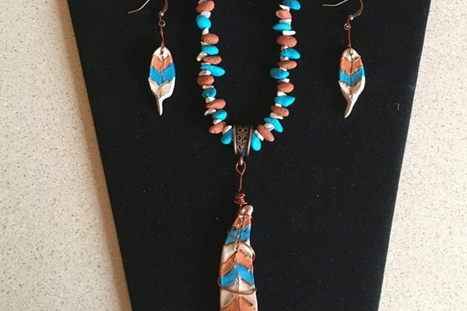 Artisan Tribes Feather Jewelry Set