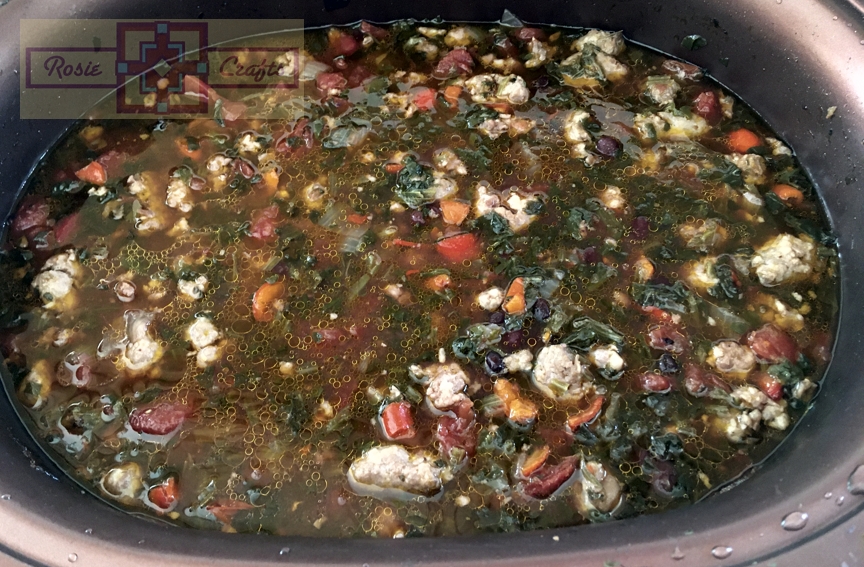 Rosie Crafts Spinach Crockpot Sausage Soup