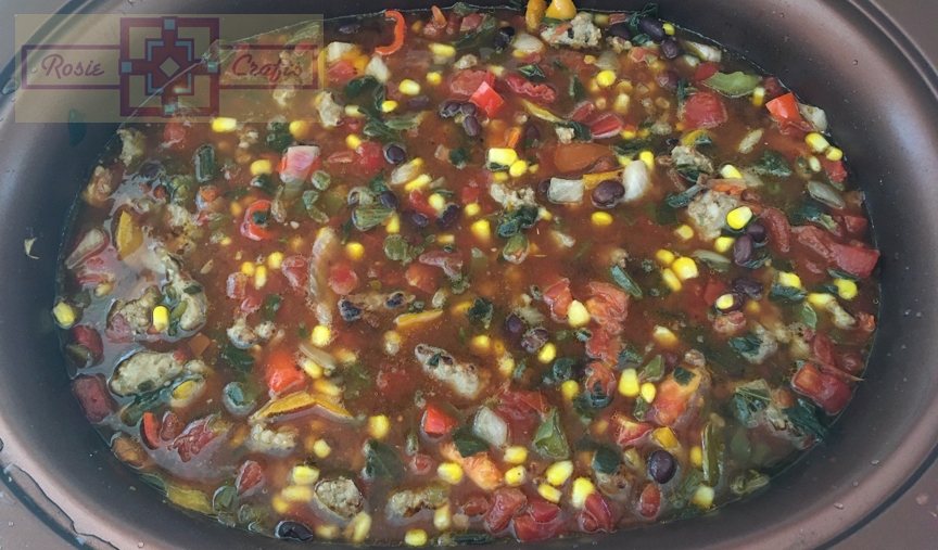 Rosie Crafts Sausage Vegetable Crockpot Soup
