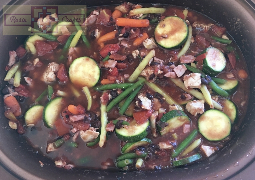 Rosie Crafts Chicken and Ham Vegetable Crockpot Soup