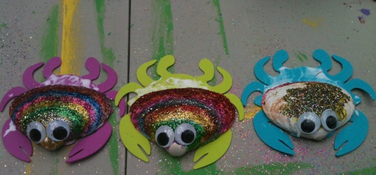 Rosie Crafts Kids Summer Seashell Crab Craft