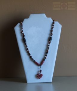 Rosie Crafts Polymer Clay Red Heart Necklace