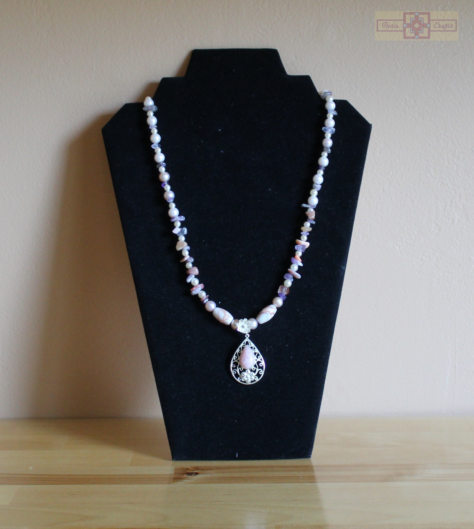 Rosie Crafts Pink Pendant Necklace