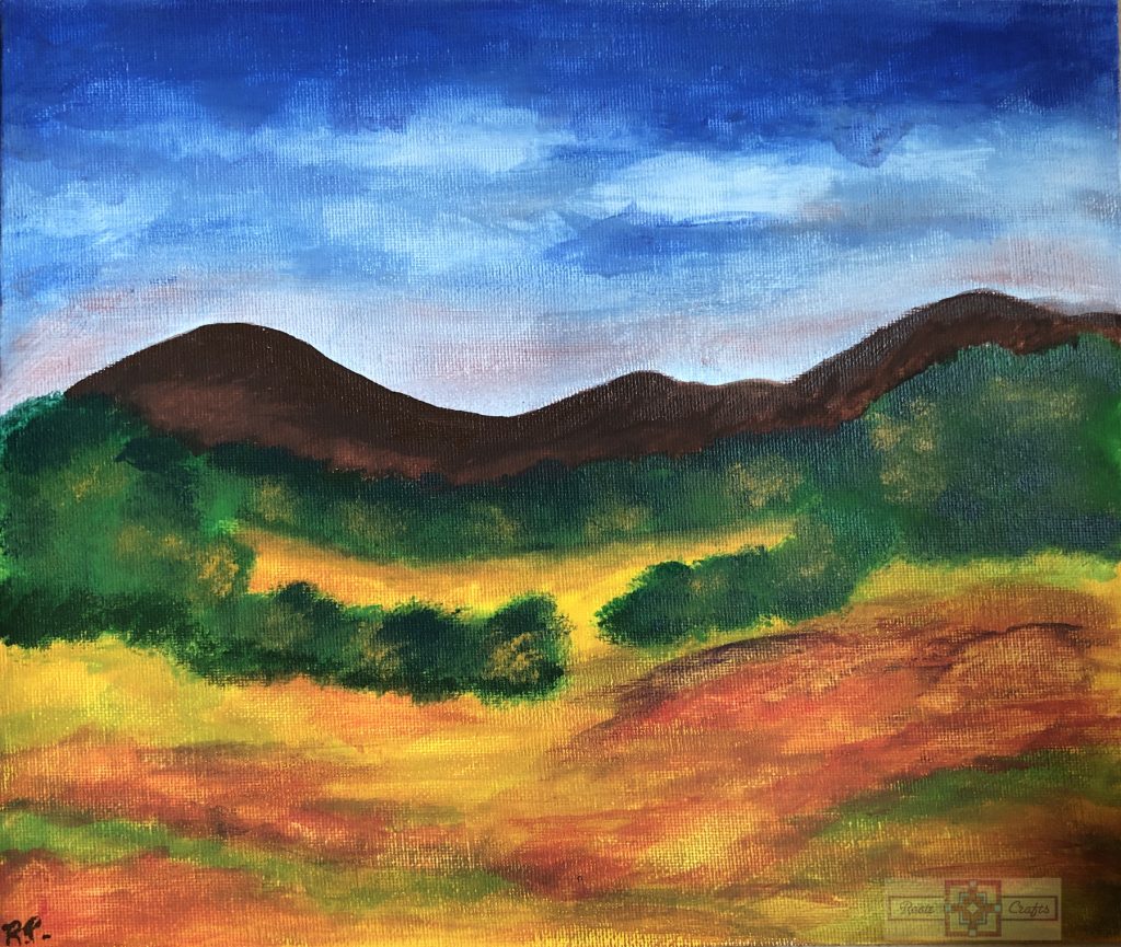 Rosie Crafts Painted Mountain Landscape