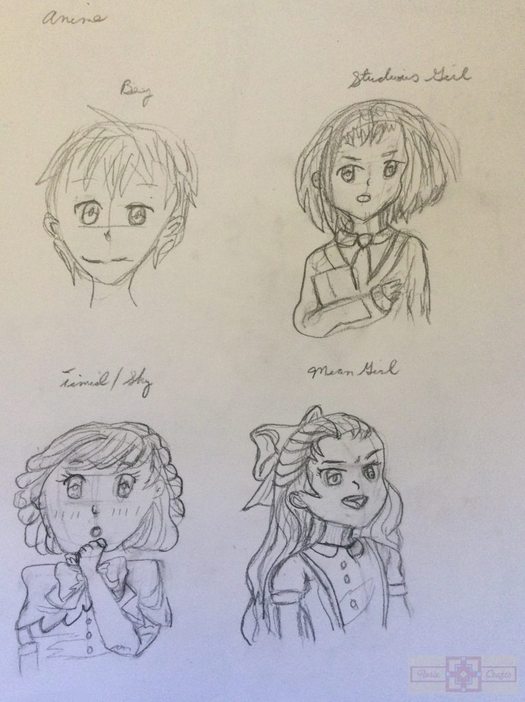 Rosie Crafts Anime Portraits Drawings