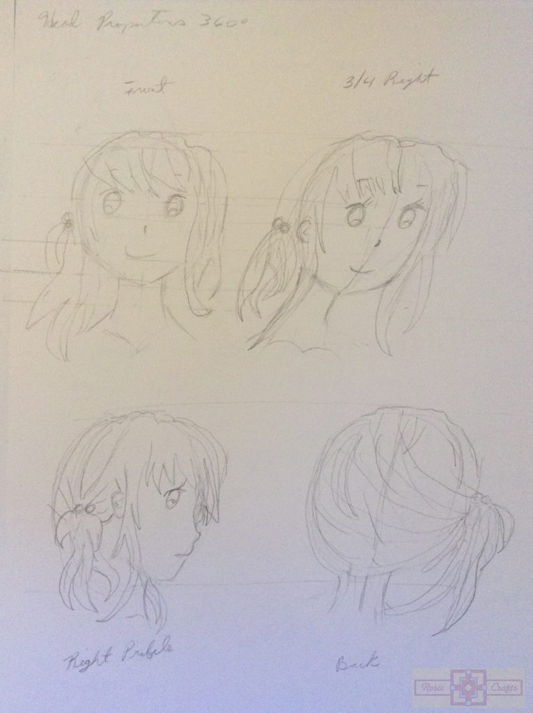 Rosie Crafts Anime Girl Head Shots
