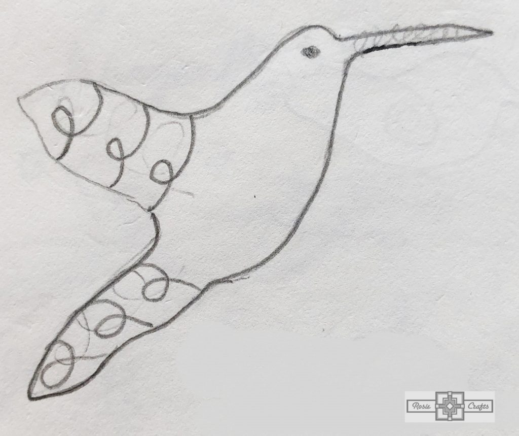 Rosie Crafts Stylish Hummingbird Drawing