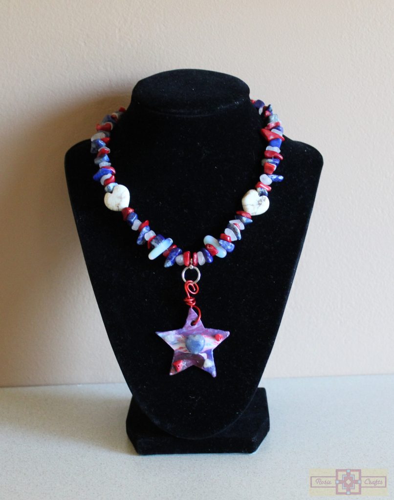 Rosie Crafts Patriotic Americana Artisan Necklace