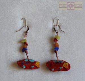 Artisan Tribes Polymer Clay Tribal Fish Earrings