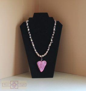 Rosie Crafts Polymer Clay Heart Necklace