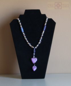Rosie Crafts Polymer Clay Double Heart Necklace