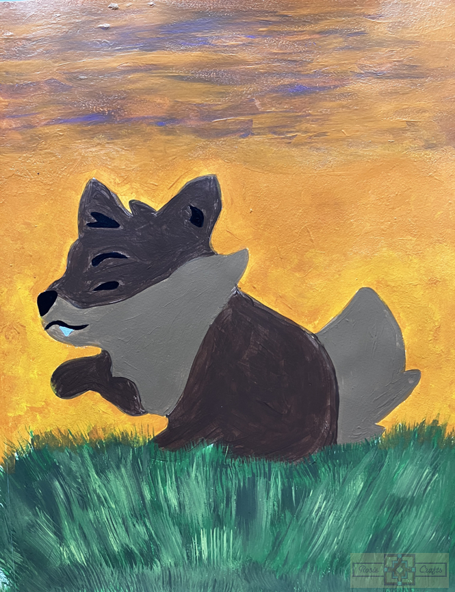 Rosie Crafts Painted Chibi Wolf